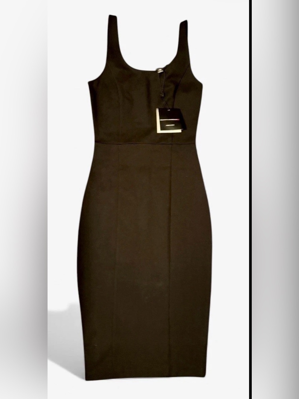 Black Dress Ponte Bodycon By Dannii Minogue Size 4 Petite New With Tags